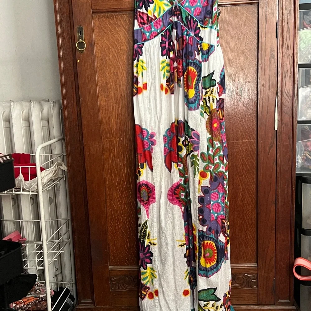 Rare DESIGUAL Mapuche Colorful Boho Strappy Floral Maxi Sundress-MEDIUM/SZ 40 - Picture 6 of 14